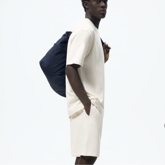 𝗡𝗪𝗧 𝗭𝗮𝗿𝗮 • Structured Ottoman Shorts Adjustable Waist Front Back Pockets - Picture 3 of 11